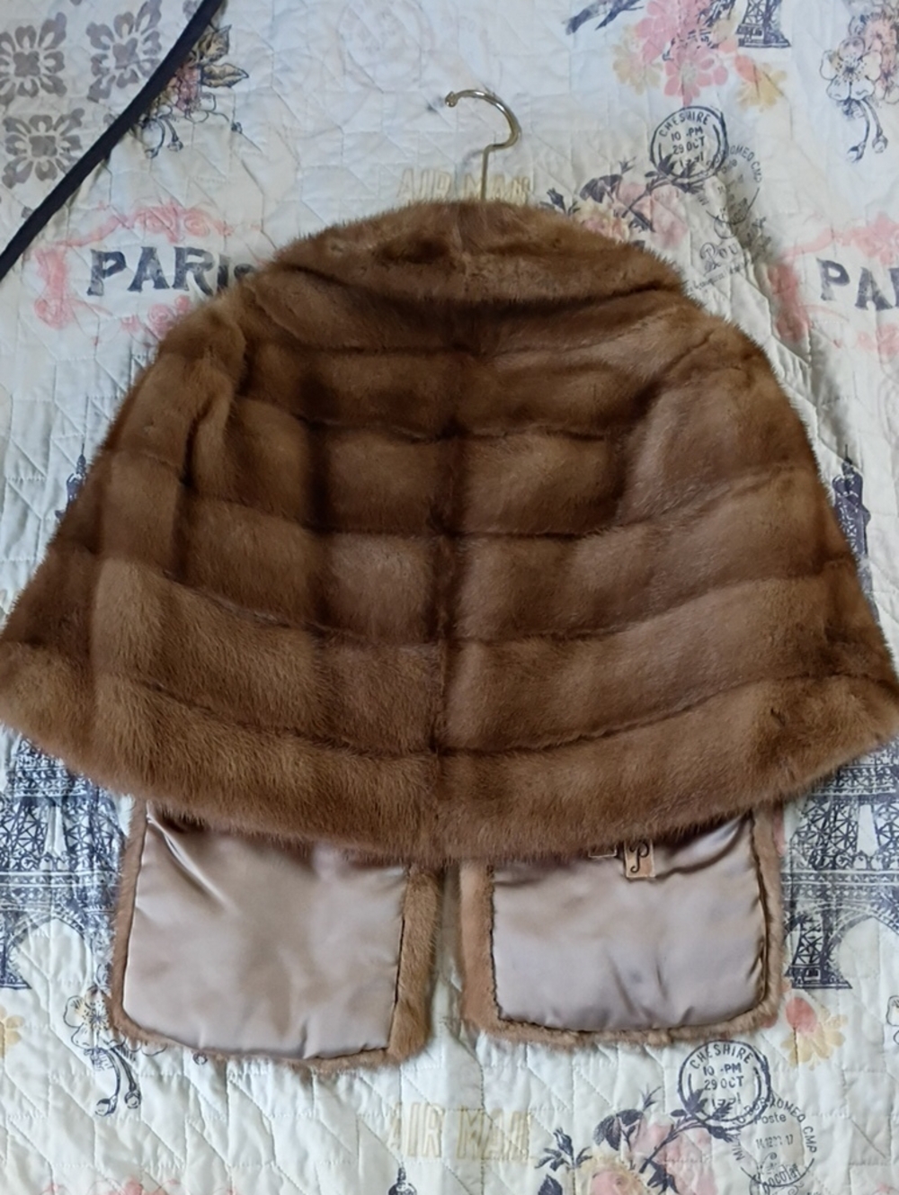 Authentic Brown Fur Short Shrug - 3/4 Sleeve Women’s Jacket - Picture 8 of 11